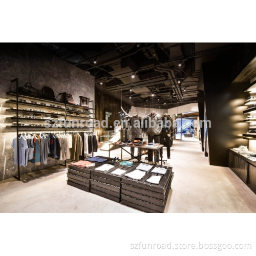 Clothes retail shop window display designs garments store display furnitures